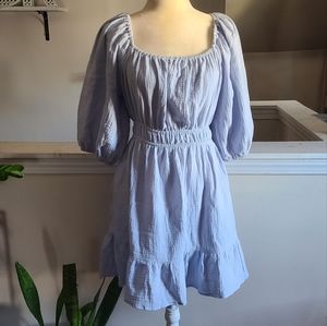 NWT Altar'd State Arula Light Blue Tie Back Dress Size X